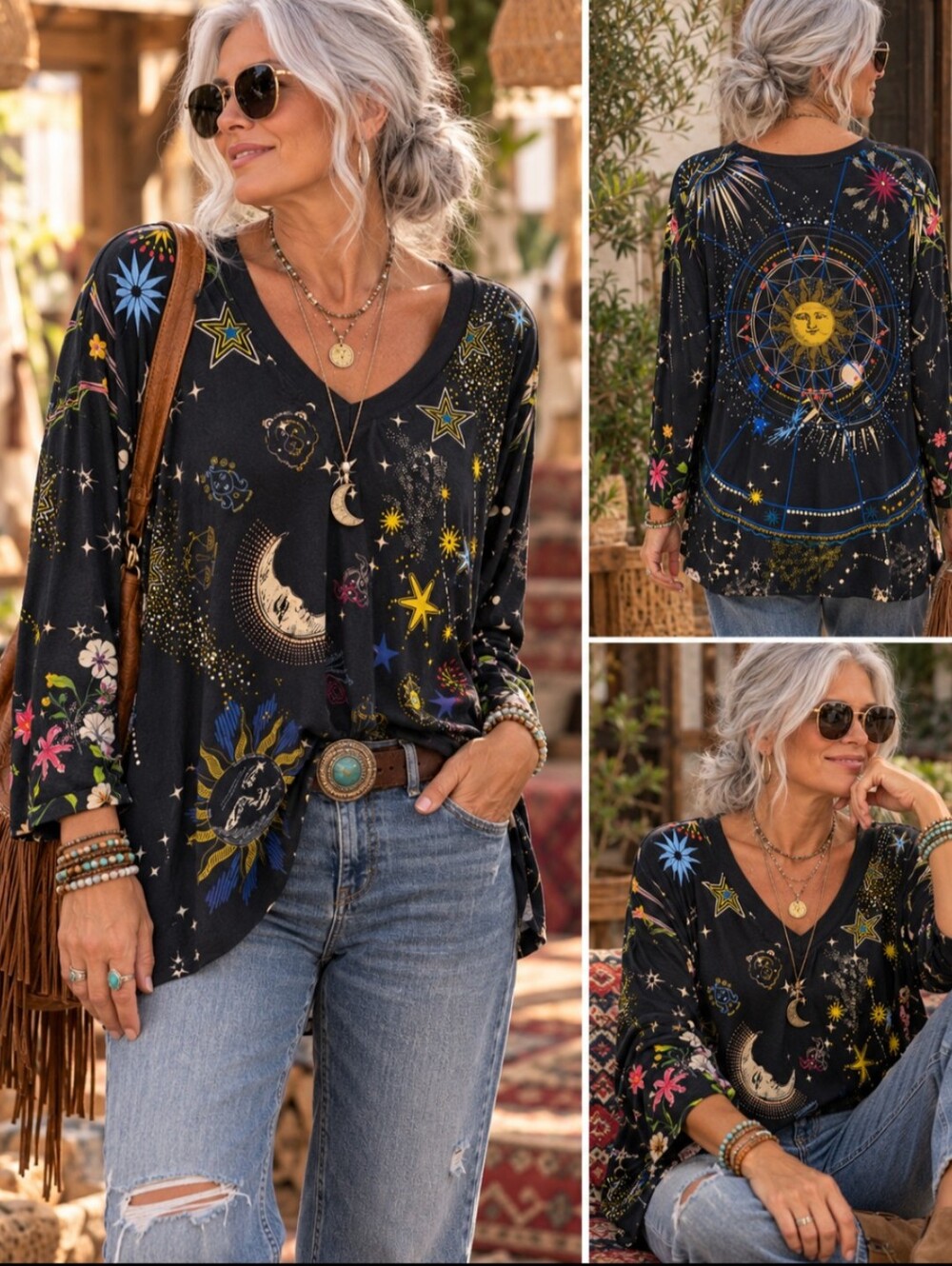 Johnny Was Janie Celestin Celestial Swing Tee – XL